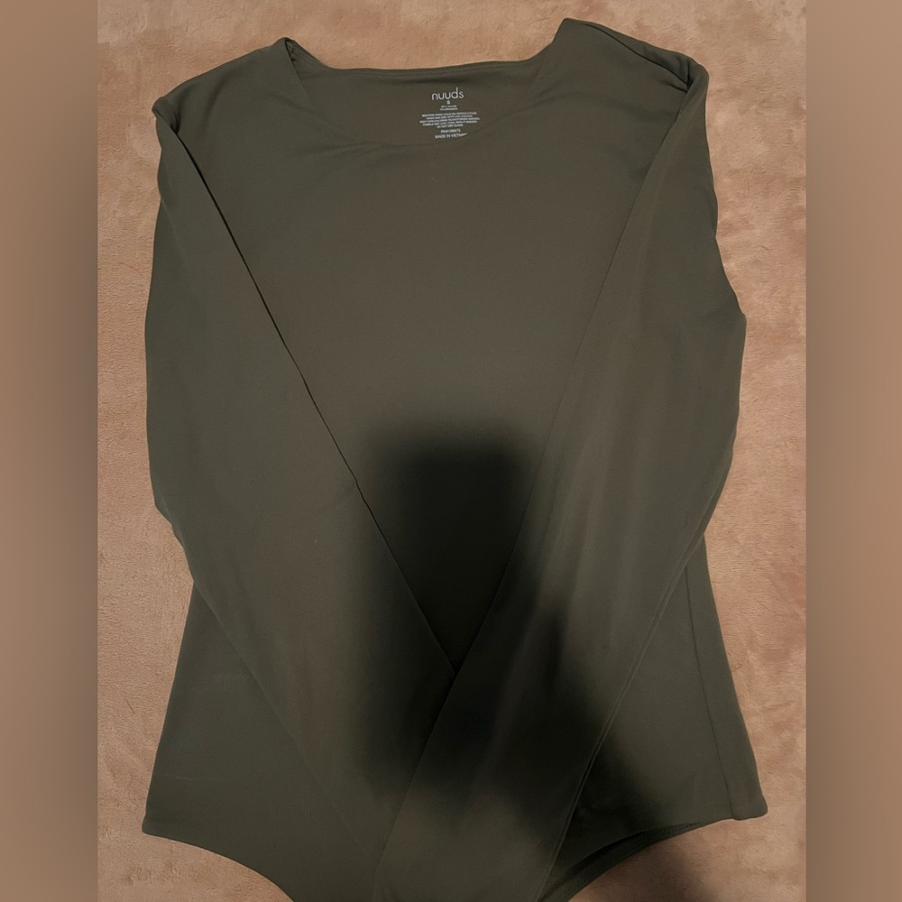 Nuuds long sleeve bodysuit - olive